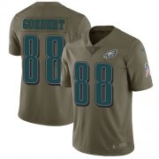 Wholesale Cheap Nike Eagles #88 Dallas Goedert Olive Youth Stitched NFL Limited 2017 Salute to Service Jersey