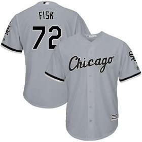Wholesale Cheap White Sox #72 Carlton Fisk Grey Road Cool Base Stitched Youth MLB Jersey