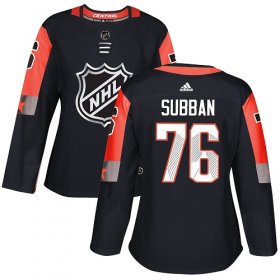 Wholesale Cheap Adidas Predators #76 P.K Subban Black 2018 All-Star Central Division Authentic Women\'s Stitched NHL Jersey