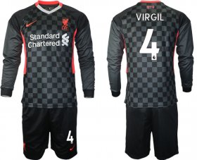 Wholesale Cheap Men 2021 Liverpool away long sleeves 4 soccer jerseys