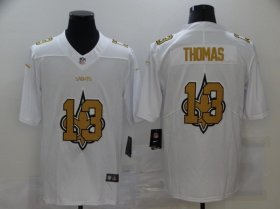 Wholesale Cheap Men\'s New Orleans Saints #13 Michael Thomas White 2020 Shadow Logo Vapor Untouchable Stitched NFL Nike Limited Jersey
