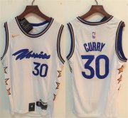 Wholesale Cheap Men's Golden State Warriors #30 Stephen Curry White Stitched Jersey