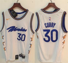 Wholesale Cheap Men\'s Golden State Warriors #30 Stephen Curry White Stitched Jersey