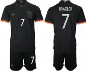 Wholesale Cheap Men 2020-2021 European Cup Germany away black 7 Adidas Soccer Jerseys