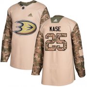 Wholesale Cheap Adidas Ducks #25 Ondrej Kase Camo Authentic 2017 Veterans Day Youth Stitched NHL Jersey