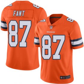 Wholesale Cheap Nike Broncos #87 Noah Fant Orange Men\'s Stitched NFL Limited Rush Jersey