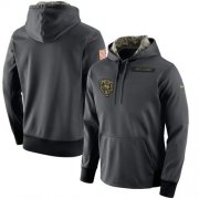 Wholesale Cheap Men's Chicago Bears Nike Anthracite Salute to Service Player Performance Hoodie