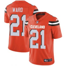 Wholesale Cheap Nike Browns #21 Denzel Ward Orange Alternate Youth Stitched NFL Vapor Untouchable Limited Jersey