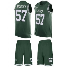 Wholesale Cheap Nike Jets #57 C.J. Mosley Martin Green Team Color Men\'s Stitched NFL Limited Tank Top Suit Jersey