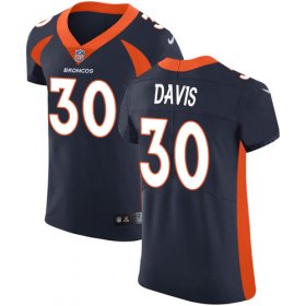 Wholesale Cheap Nike Broncos #30 Terrell Davis Navy Blue Alternate Men\'s Stitched NFL Vapor Untouchable Elite Jersey