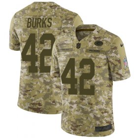 Wholesale Cheap Nike Packers #42 Oren Burks Camo Men\'s Stitched NFL Limited 2018 Salute To Service Jersey