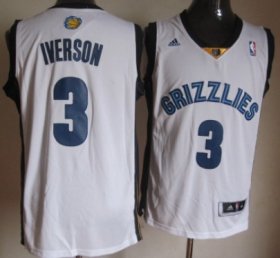 Wholesale Cheap Memphis Grizzlies #3 Allen Iverson Revolution 30 Swingman White Jersey