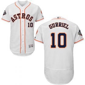 Wholesale Cheap Astros #10 Yuli Gurriel White Flexbase Authentic Collection 2019 World Series Bound Stitched MLB Jersey