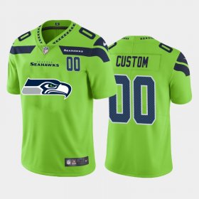 Wholesale Cheap Seattle Seahawks Custom Green Men\'s Nike Big Team Logo Player Vapor Limited NFL Jersey