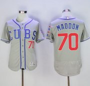 Wholesale Cheap Cubs #70 Joe Maddon Grey Flexbase Authentic Collection Alternate Road Stitched MLB Jersey