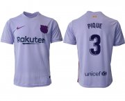 Wholesale Cheap Men 2021-2022 Club Barcelona away aaa version purple 3 Soccer Jersey