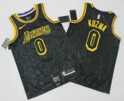 Wholesale Cheap Men's Los Angeles Lakers #0 Kyle Kuzma Black 2019 Nike Swingman Printed NBA Jersey