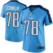Wholesale Cheap Nike Titans #78 Jack Conklin Light Blue Women's Stitched NFL Limited Rush Jersey