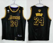 Wholesale Cheap Men's Los Angeles Lakers #24 Kobe Bryant Black 2020 NBA Finals Champions Nike City Edition Stitched Jersey
