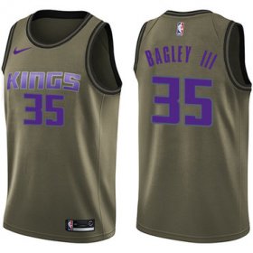Wholesale Cheap Nike Sacramento Kings #35 Marvin Bagley III Green NBA Swingman Salute to Service Jersey