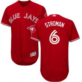 Wholesale Cheap Blue Jays #6 Marcus Stroman Red Flexbase Authentic Collection Canada Day Stitched MLB Jersey