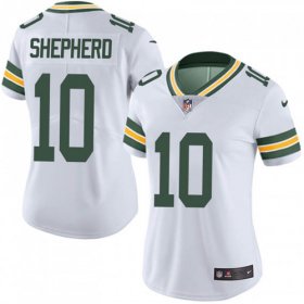 Wholesale Cheap Nike Packers #10 Darrius Shepherd White Women\'s Stitched NFL Vapor Untouchable Limited Jersey