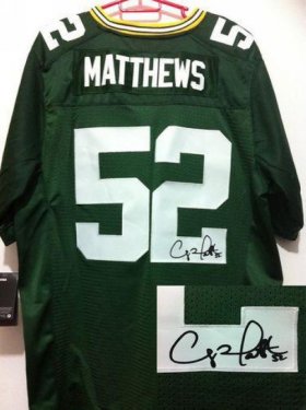 Wholesale Cheap Nike Packers #52 Clay Matthews Green Team Color Men\'s Stitched NFL Elite Autographed Jersey