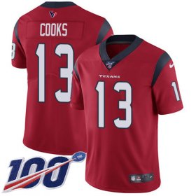 Wholesale Cheap Nike Texans #13 Brandin Cooks Red Alternate Men\'s Stitched NFL 100th Season Vapor Untouchable Limited Jersey