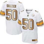 Wholesale Cheap Nike Steelers #50 Ryan Shazier White Men's Stitched NFL Elite Gold Jersey