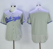 Wholesale Cheap Dodgers Blank Grey Flexbase Authentic Collection Road Stitched MLB Jersey
