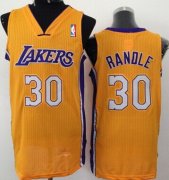 Wholesale Cheap Los Angeles Lakers #30 Julius Randle Yellow Swingman Jersey