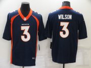 Wholesale Cheap Men's Denver Broncos #3 Russell Wilson Navy Vapor Untouchable Limited Stitched Jersey