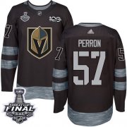 Wholesale Cheap Adidas Golden Knights #57 David Perron Black 1917-2017 100th Anniversary 2018 Stanley Cup Final Stitched NHL Jersey