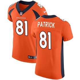 Wholesale Cheap Nike Broncos #81 Tim Patrick Orange Team Color Men\'s Stitched NFL Vapor Untouchable Elite Jersey
