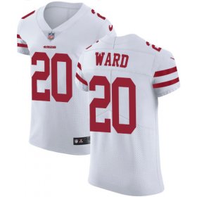 Wholesale Cheap Nike 49ers #20 Jimmie Ward White Men\'s Stitched NFL Vapor Untouchable Elite Jersey