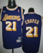 Wholesale Cheap Los Angeles Lakers #21 Michael Cooper Purple Swingman Throwback Jersey