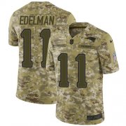 Wholesale Cheap Nike Patriots #11 Julian Edelman Camo Men's Stitched NFL Limited 2018 Salute To Service Jersey