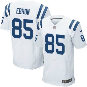 Wholesale Cheap Nike Colts #85 Eric Ebron White Men\'s Stitched NFL Elite Jersey