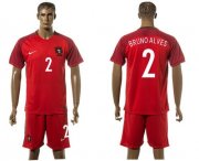 Wholesale Cheap Portugal #2 Bruno Alves Home Soccer Country Jersey
