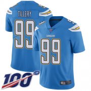 Wholesale Cheap Nike Chargers #99 Jerry Tillery Electric Blue Alternate Men's Stitched NFL 100th Season Vapor Limited Jersey