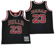 Wholesale Cheap Men's Chicago Bulls #23 Michael Jordan Black 1996-97 Hardwood Classics Soul AU Throwback Jersey
