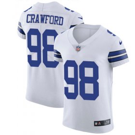 Wholesale Cheap Nike Cowboys #98 Tyrone Crawford White Men\'s Stitched NFL Vapor Untouchable Elite Jersey