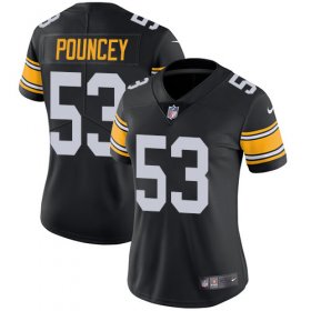 Wholesale Cheap Nike Steelers #53 Maurkice Pouncey Black Alternate Women\'s Stitched NFL Vapor Untouchable Limited Jersey