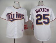 Wholesale Cheap Twins #25 Byron Buxton White Cool Base Stitched MLB Jersey