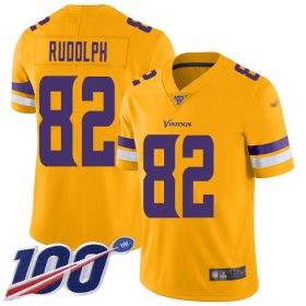 Wholesale Cheap Nike Vikings #82 Kyle Rudolph Gold Men\'s Stitched NFL Limited Inverted Legend 100th Season Jersey