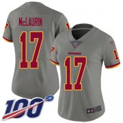 Wholesale Cheap Nike Redskins #17 Terry McLaurin Gray Women's Stitched NFL Limited Inverted Legend 100th Season Jersey