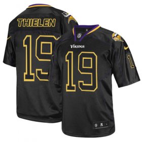 Wholesale Cheap Nike Vikings #19 Adam Thielen Lights Out Black Men\'s Stitched NFL Elite Jersey