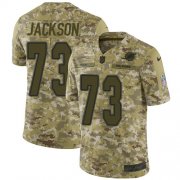 Wholesale Cheap Nike Dolphins #73 Austin Jackson Camo Men's Stitched NFL Limited 2018 Salute To Service Jersey
