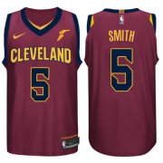 Wholesale Cheap Nike NBA Cleveland Cavaliers #5 J.R. Smith Jersey 2017-18 New Season Wine Red Jersey