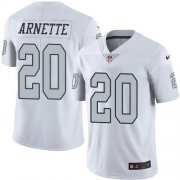 Wholesale Cheap Nike Raiders #20 Damon Arnette White Men's Stitched NFL Limited Rush Jersey